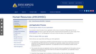Job Application Process - Johns Hopkins Medicine