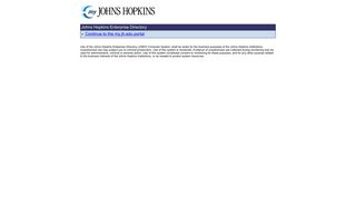 Johns Hopkins Enterprise Directory v.5.38.1