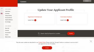Update Your Applicant Profile | Johnson & Johnson - Careers.jnj.com