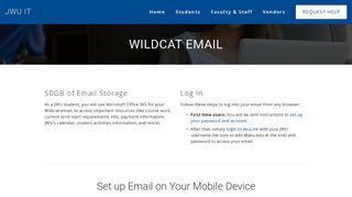 Wildcat Email — JWU IT