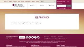 ebanking logout - Johnson Bank