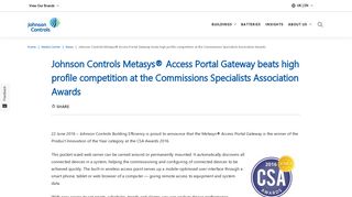 Metasys® Access Portal Gateway | Johnson Controls