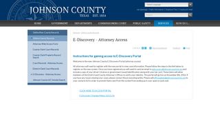 E-Discovery - Attorney Access | Johnson County, TX