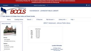 Hackensack - Johnson Public Library - Catalog - bccls