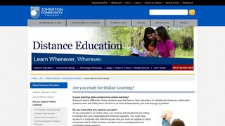 Are you ready for Online Learning? - Johnston Community College