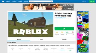 Johto Journey Pokemon rpg - Roblox
