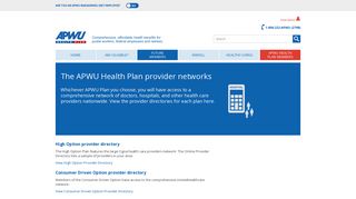 APWU Health Plan Provider Networks