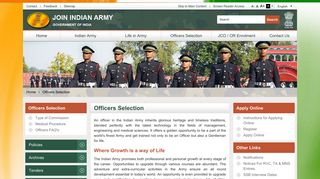 Officers Selection | Join Indian Army