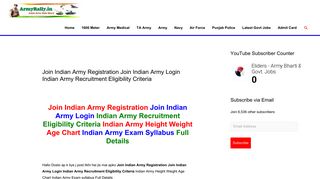Join Indian Army Registration Join Indian Army Login Indian Army ...