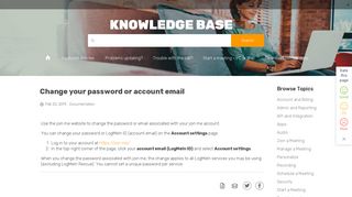Change your password or account email - Join.me