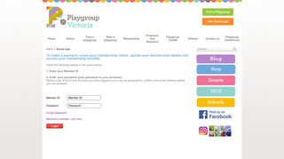 Member login | Playgroup Victoria