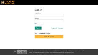 Login Landing Page - MovieTickets.com