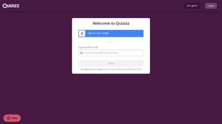 Create a free account - Quizizz