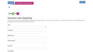 Join as Volunteer GO Membership System - Go Girl Guiding!
