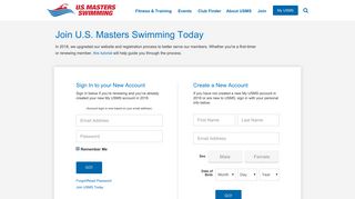 Login | U.S. Masters Swimming - USMS