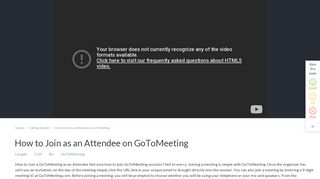 How to Join as an Attendee on GoToMeeting - LogMeIn Support