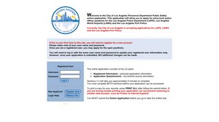 PSB Online Application: Log In