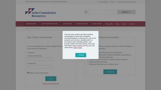My Account - Login | Joint Commission Resources