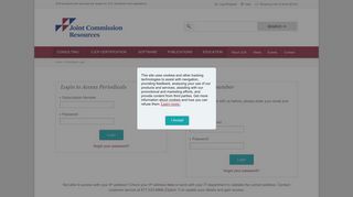 Periodicals Login | Joint Commission Resources