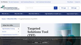 Targeted Solutions Tool (TST) - Joint Commission Center for ...