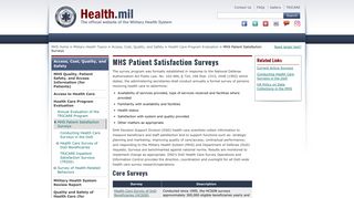 MHS Patient Satisfaction Surveys | Health.mil