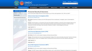 Personnel Security & Assurance - DMDC