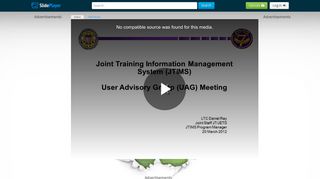 Joint Training Information Management System (JTIMS) - ppt video ...