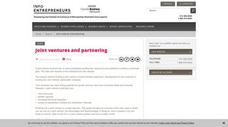 Joint ventures and partnering - Info entrepreneurs