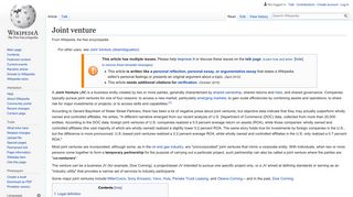 Joint venture - Wikipedia