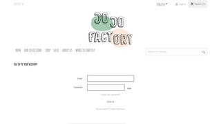 Login - Jojo Factory