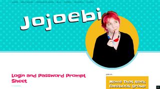 Login and Password Prompt Sheet » jojoebi
