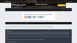 joker invite code | joker stash invite code - The Bitcoin Forum