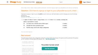 to signup or login to your jollywallet account, check your cash ... - Chegg