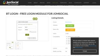 BT Login - Free Login Module for Jomsocial