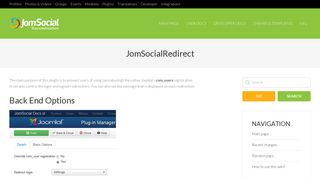 JomSocialRedirect - JomSocial Documentation