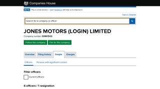 JONES MOTORS (LOGIN) LIMITED - Officers (free information from ...