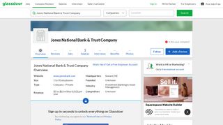 Working at Jones National Bank & Trust Company | Glassdoor