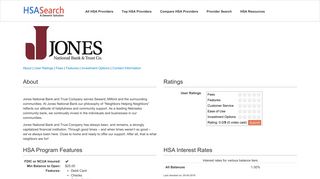 Jones National Bank & Trust Co. - HSA Search
