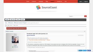 facebook login fail with joomla 2.5 | SourceCoast