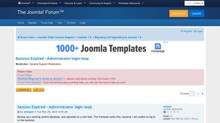 Session Expired - Administrator login loop - Joomla! Forum ...