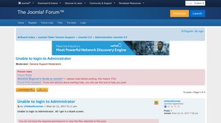 Unable to login to Administrator - Joomla! Forum - community, help ...