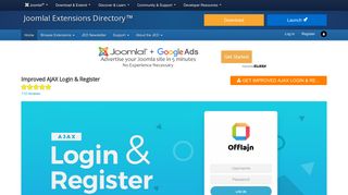 Improved AJAX Login & Register - Joomla! Extensions Directory