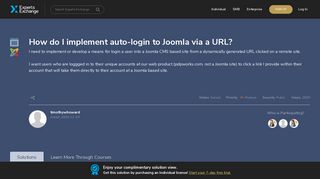How do I implement auto-login to Joomla via a URL?