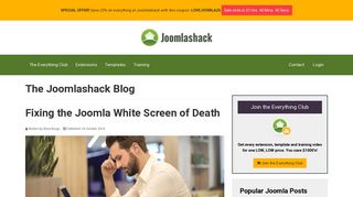 Fixing the Joomla White Screen of Death - Joomlashack