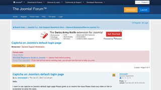Captcha on Joomla's default login page - Joomla! Forum - community ...