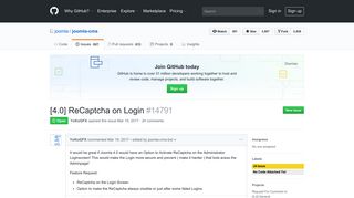 [4.0] ReCaptcha on Login · Issue #14791 · joomla/joomla-cms · GitHub