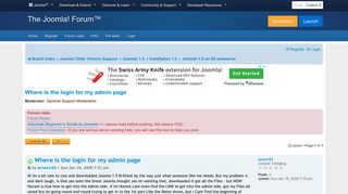 Where is the login for my admin page - Joomla! Forum - community ...