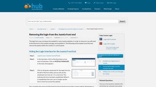 Removing the login from the Joomla front end | Web Hosting Hub