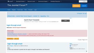login through email - Joomla! Forum - community, help and support