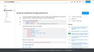 email as username to login joomla 3.4 - Stack Overflow